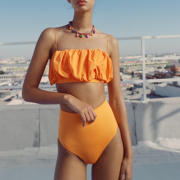 Zara Other - Zara BALLOON EFFECT BIKINI TOP NWT